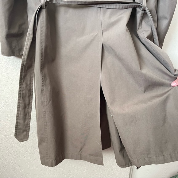 Vintage London Fog Double Breasted Trench Coat Size 36 S Tie Belt Unisex Tan - Picture 12 of 14